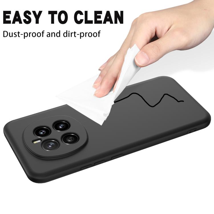 For Honor Magic7 Solid Color Liquid Silicone Dropproof Full Coverage Phone Case(Black) - free shipping - PMC TechLife - Order now!