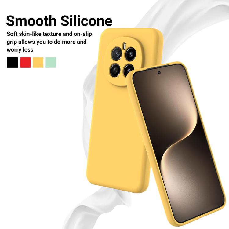 For Honor Magic7 Solid Color Liquid Silicone Dropproof Full Coverage Phone Case(Yellow) - free shipping - PMC TechLife - Order now!