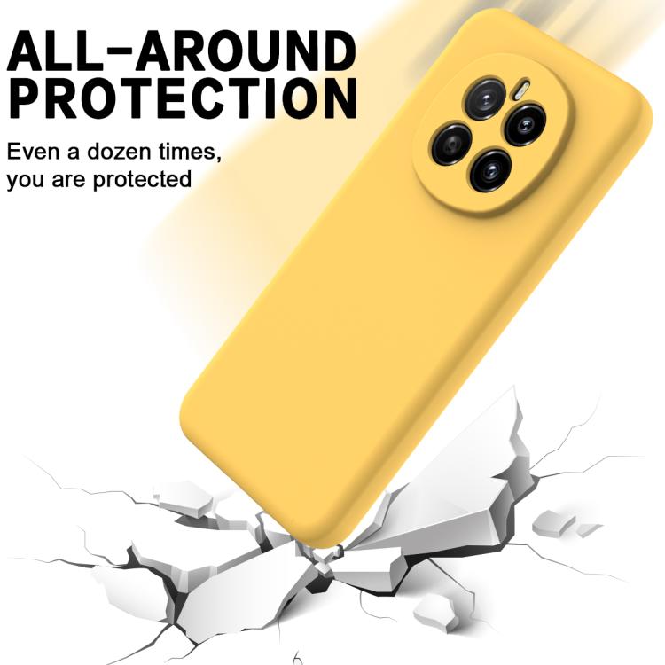 For Honor Magic7 Solid Color Liquid Silicone Dropproof Full Coverage Phone Case(Yellow) - free shipping - PMC TechLife - Order now!