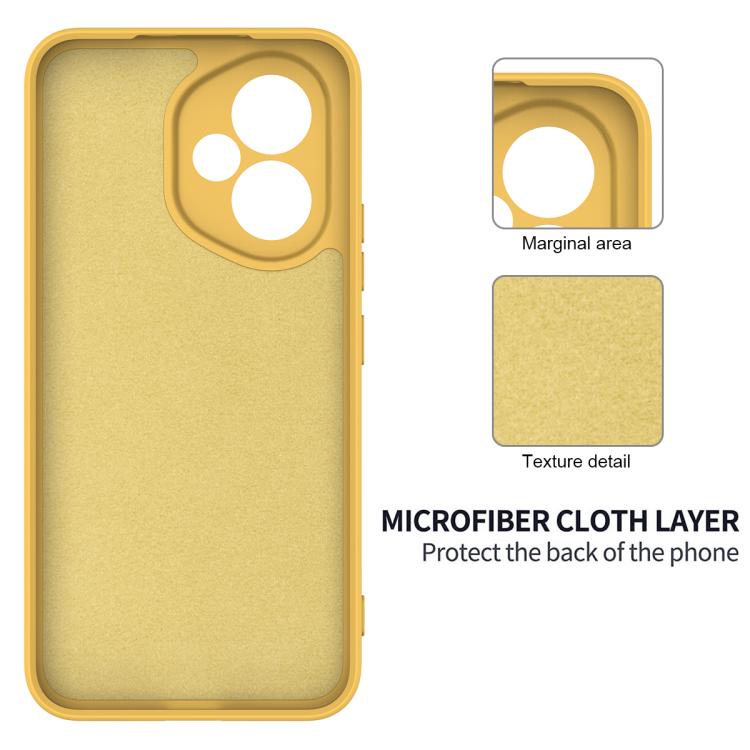 For Honor 400 Global 156.5mm Solid Color Liquid Silicone Dropproof Full Coverage Phone Case(Yellow) - free shipping - PMC TechLife - Order now!