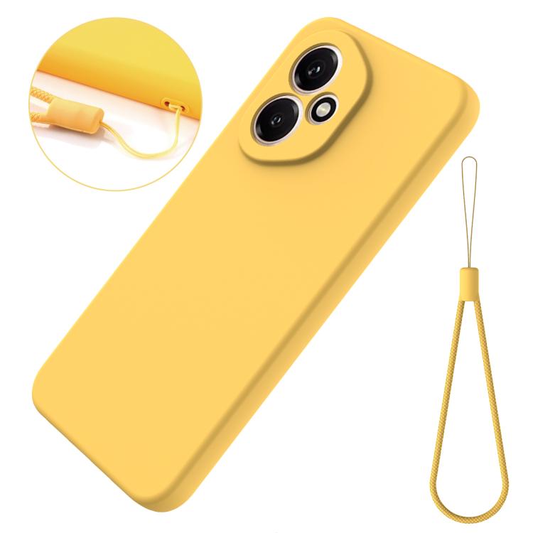 For Honor 400 Global 156.5mm Solid Color Liquid Silicone Dropproof Full Coverage Phone Case(Yellow) - free shipping - PMC TechLife - Order now!