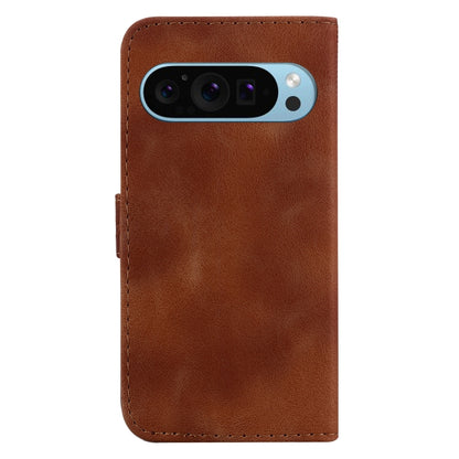 For Google Pixel 9 Pro 7-shaped Embossed Leather Phone Case(Brown) - Google Cases by PMC Jewellery | Online Shopping South Africa | PMC Jewellery | Buy Now Pay Later Mobicred