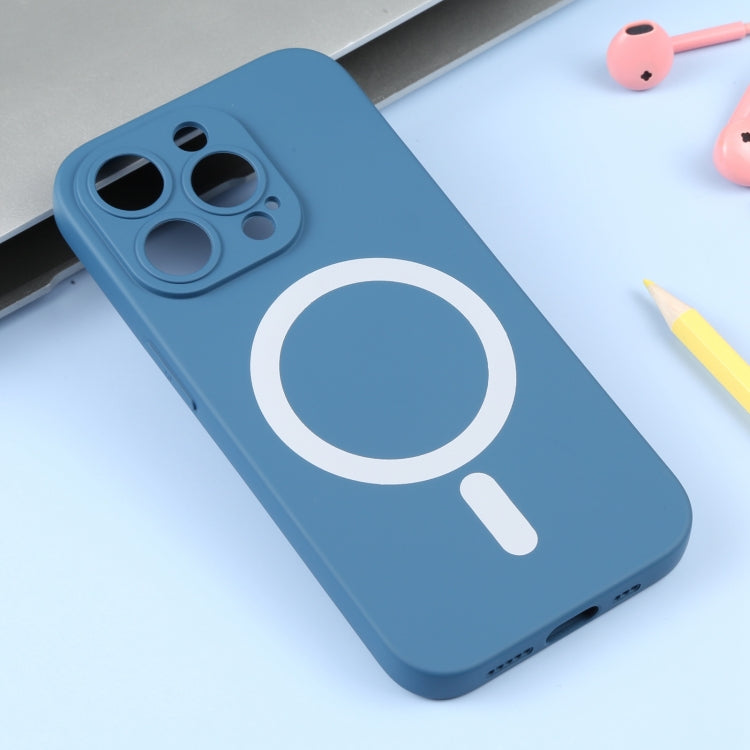 For iPhone 15 Pro Max Liquid Silicone Magsafe Phone Case(Blue) - iPhone 15 Pro Max Cases by PMC TechLife | Online Shopping South Africa | PMC TechLife