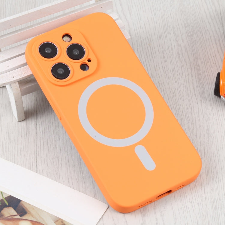 For iPhone 16 Liquid Silicone Magsafe Phone Case(Orange) - iPhone 16 Cases by PMC Jewellery | Online Shopping South Africa | PMC Jewellery | Buy Now Pay Later Mobicred