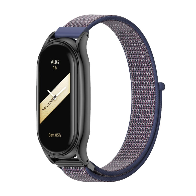 For Xiaomi Mi Band 8 Mijobs Plus Case Breathable Nylon Loop Watch Band(Midnight Blue Black) - free shipping - PMc TechLife - Order now!