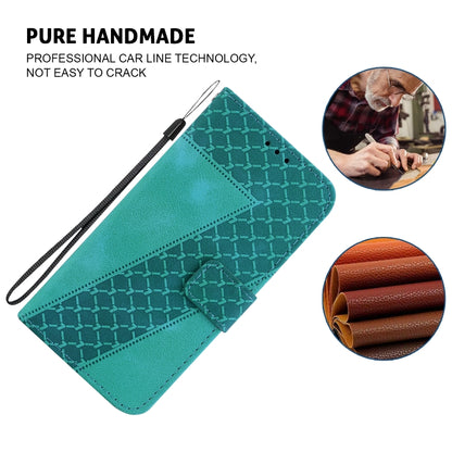 For Honor Magic6 Pro Seven-shaped Embossed Leather Phone Case(Green) - Honor Cases by PMC Jewellery | Online Shopping South Africa | PMC Jewellery | Buy Now Pay Later Mobicred