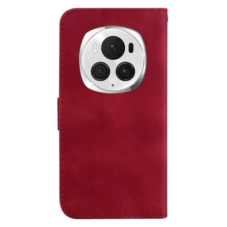 For Honor Magic6 Pro Seven-shaped Embossed Leather Phone Case(Red) - Honor Cases by PMC Jewellery | Online Shopping South Africa | PMC Jewellery | Buy Now Pay Later Mobicred