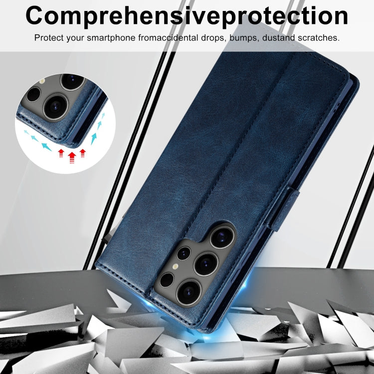 For Samsung Galaxy S24 Ultra LC.IMEEKE RFID Anti-theft Leather Phone Case(Blue) - Galaxy S24 Ultra 5G Cases by LC.IMEEKE | Online Shopping South Africa | PMC Jewellery | Buy Now Pay Later Mobicred