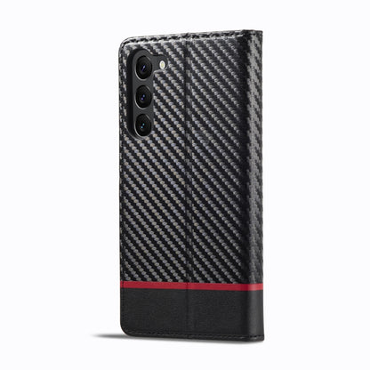 For Samsung Galaxy S24+ 5G LC.IMEEKE Carbon Fiber Leather Phone Case(Horizontal Black) - Galaxy S24+ 5G Cases by LC.IMEEKE | Online Shopping South Africa | PMC Jewellery | Buy Now Pay Later Mobicred