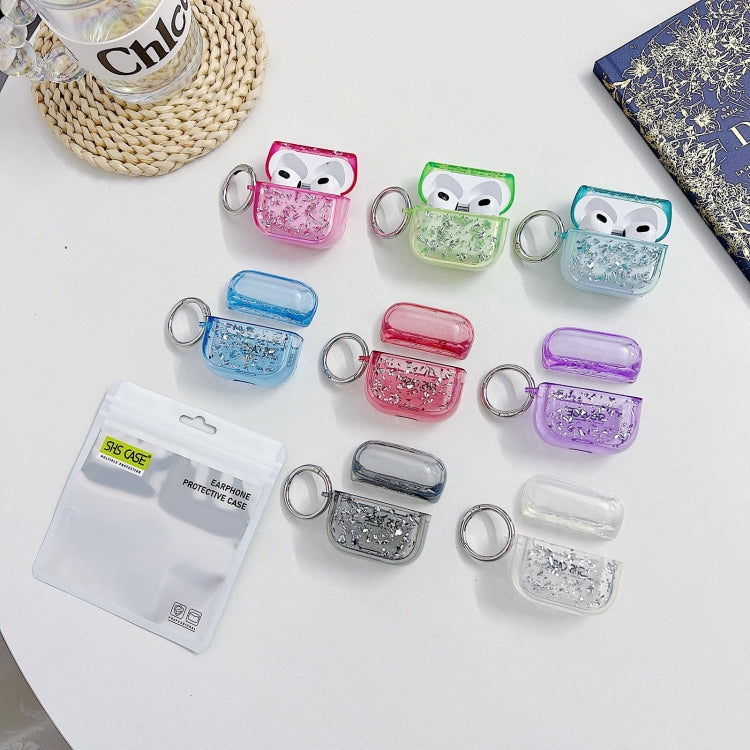 For AirPods Pro Silver Foil Epoxy Bluetooth Earphone Protective Case(Transparent) - For AirPods Pro by PMC Jewellery | Online Shopping South Africa | PMC Jewellery | Buy Now Pay Later Mobicred