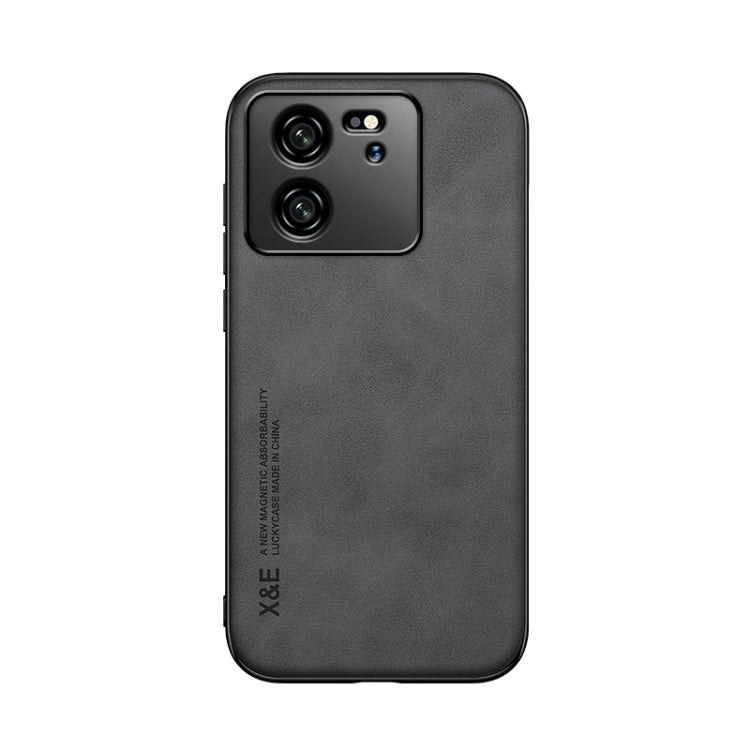 For Xiaomi Redmi K60 Ultra Skin Feel Magnetic Leather Back Phone Case(Dark Grey) - Redmi K60 Ultra Cases by PMC Jewellery | Online Shopping South Africa | PMC Jewellery | Buy Now Pay Later Mobicred