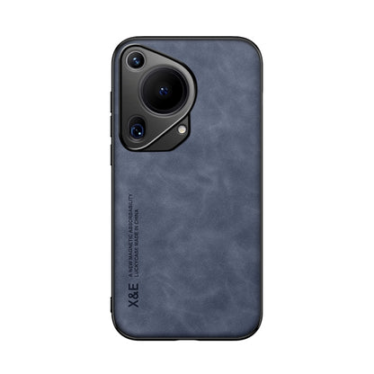 For Huawei Pura 70 Ultra Skin Feel Magnetic Leather Back Phone Case(Blue) - Huawei Cases by PMC Jewellery | Online Shopping South Africa | PMC Jewellery | Buy Now Pay Later Mobicred