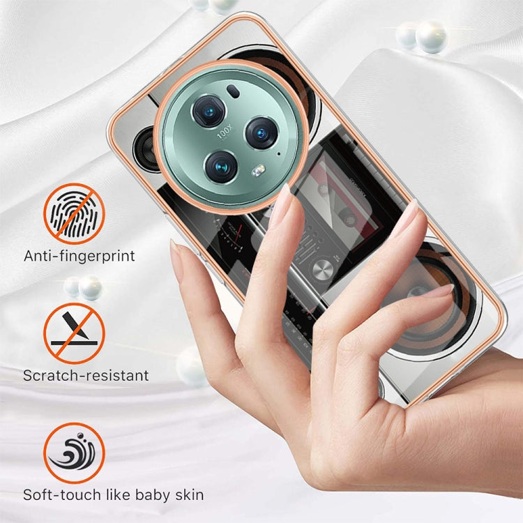 For Honor Magic 5 Pro Electroplating Marble Dual-side IMD Phone Case(Retro Radio) - Honor Cases by PMC TechLife | Online Shopping South Africa | PMC TechLife | Buy Now Pay Later Mobicred