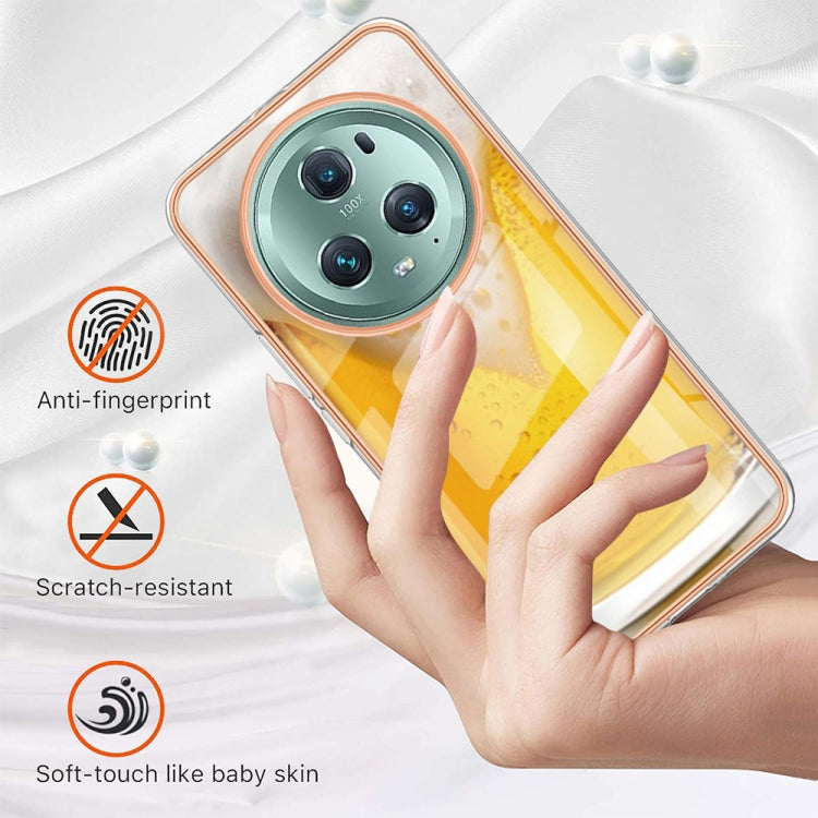 For Honor Magic 5 Pro Electroplating Marble Dual-side IMD Phone Case(Draft Beer) - Honor Cases by PMC TechLife | Online Shopping South Africa | PMC TechLife | Buy Now Pay Later Mobicred
