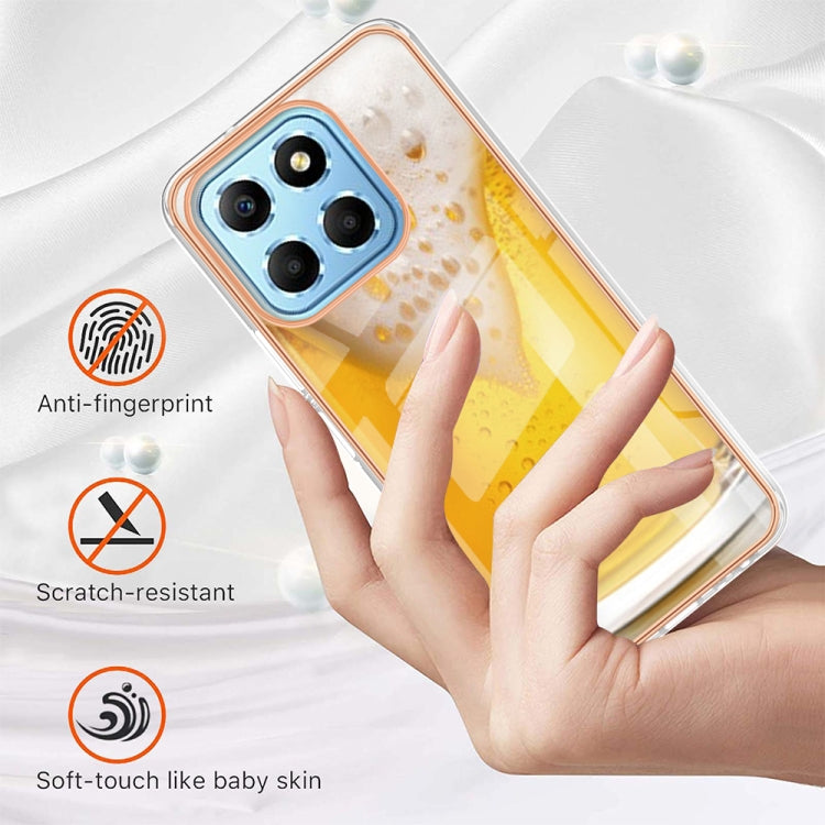 For Honor X8 5G / X6 4G Electroplating Marble Dual-side IMD Phone Case(Draft Beer) - Honor Cases by PMC TechLife | Online Shopping South Africa | PMC TechLife | Buy Now Pay Later Mobicred