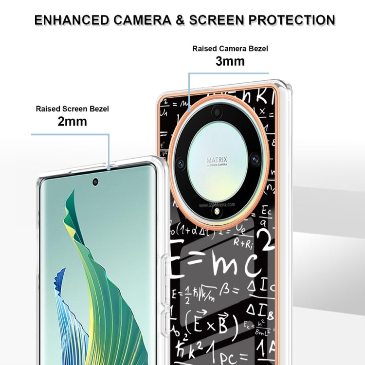 For Honor X9a / Magic5 Lite Electroplating Marble Dual-side IMD Phone Case(Equation) - Honor Cases by PMC TechLife | Online Shopping South Africa | PMC TechLife | Buy Now Pay Later Mobicred