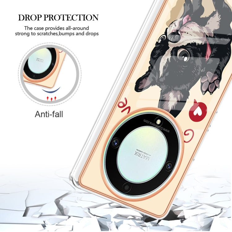 For Honor X9a / Magic5 Lite Electroplating Marble Dual-side IMD Phone Case(Lucky Dog) - Honor Cases by PMC TechLife | Online Shopping South Africa | PMC TechLife | Buy Now Pay Later Mobicred