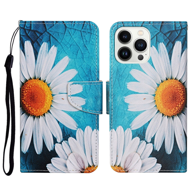 For iPhone 16 Pro 3D Colored Drawing Flip Leather Phone Case(Chrysanthemum) - iPhone 16 Pro Cases by PMC Jewellery | Online Shopping South Africa | PMC Jewellery | Buy Now Pay Later Mobicred