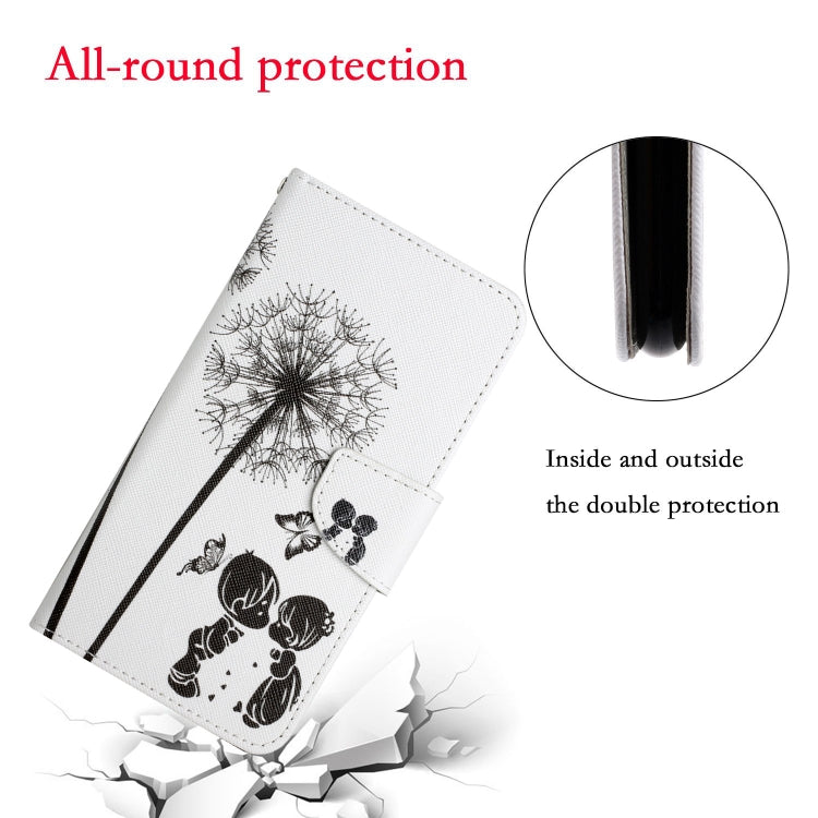 For iPhone 16 Plus 3D Colored Drawing Flip Leather Phone Case(Dandelions) - iPhone 16 Plus Cases by PMC TechLife | Online Shopping South Africa | PMC TechLife | Buy Now Pay Later Mobicred
