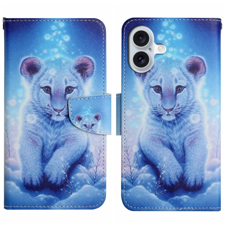 For iPhone 16 Plus 3D Colored Drawing Flip Leather Phone Case(Leopard) - iPhone 16 Plus Cases by PMC Jewellery | Online Shopping South Africa | PMC Jewellery | Buy Now Pay Later Mobicred