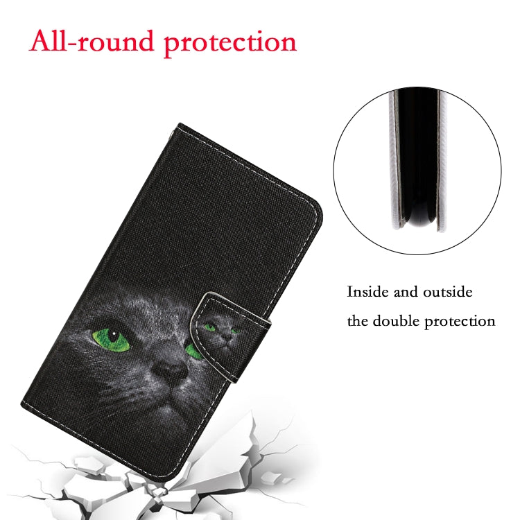 For iPhone 16 3D Colored Drawing Flip Leather Phone Case(Black Cat) - iPhone 16 Cases by PMC TechLife | Online Shopping South Africa | PMC TechLife | Buy Now Pay Later Mobicred