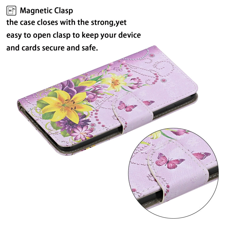 For iPhone 16 3D Colored Drawing Flip Leather Phone Case(Yellow Flowers) - iPhone 16 Cases by PMC TechLife | Online Shopping South Africa | PMC TechLife | Buy Now Pay Later Mobicred