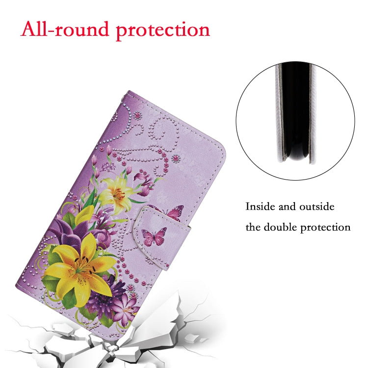 For iPhone 16 3D Colored Drawing Flip Leather Phone Case(Yellow Flowers) - iPhone 16 Cases by PMC TechLife | Online Shopping South Africa | PMC TechLife | Buy Now Pay Later Mobicred