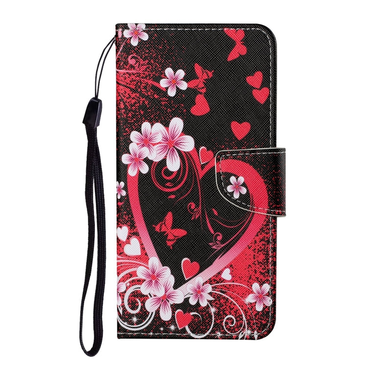 For iPhone 16 3D Colored Drawing Flip Leather Phone Case(Red Heart) - iPhone 16 Cases by PMC TechLife | Online Shopping South Africa | PMC TechLife | Buy Now Pay Later Mobicred