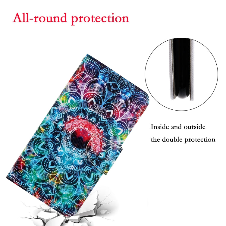 For iPhone 16 3D Colored Drawing Flip Leather Phone Case(Mandala) - iPhone 16 Cases by PMC TechLife | Online Shopping South Africa | PMC TechLife | Buy Now Pay Later Mobicred