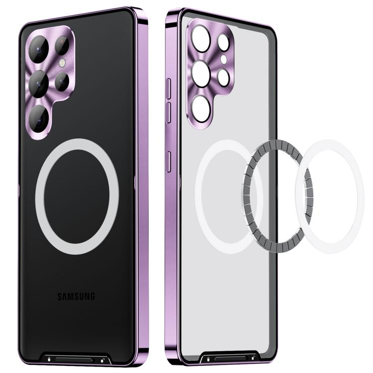 For Samsung Galaxy S25 Ultra 5G MagSafe Magnetic Frosted Metal Phone Case(Purple) - Galaxy S25 Ultra 5G Cases by PMC Jewellery | Online Shopping South Africa | PMC Jewellery | Buy Now Pay Later Mobicred