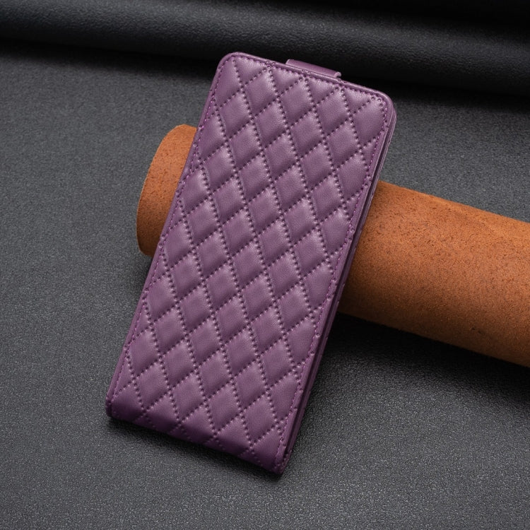 For Redmi Note 12 Pro Global Diamond Lattice Vertical Flip Leather Phone Case(Dark Purple) - free shipping - PMC TechLife - Order now!