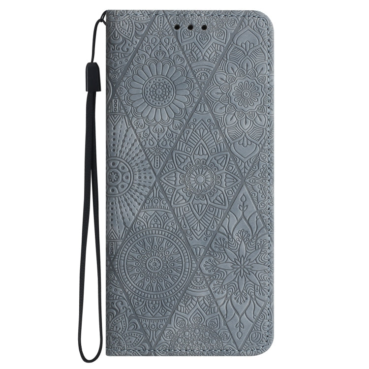 For Samsung Galaxy S24 5G Ethnic Embossed Adsorption Leather Phone Case(Grey) - Galaxy S24 5G Cases by PMC TechLife | Online Shopping South Africa | PMC TechLife