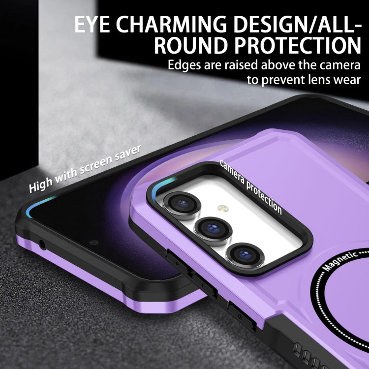For Samsung Galaxy S23 FE MagSafe Shockproof Armor Phone Case(Purple) - Galaxy S23 5G Cases by PMC TechLife | Online Shopping South Africa | PMC TechLife