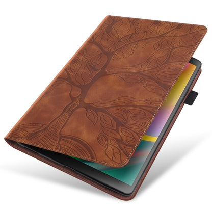 For Samsung Galaxy Tab S9 / S8 / S7 Life Tree Series Horizontal Flip Leather Tablet Case(Brown) - Galaxy Tab S8 Cases by PMC Jewellery | Online Shopping South Africa | PMC Jewellery | Buy Now Pay Later Mobicred