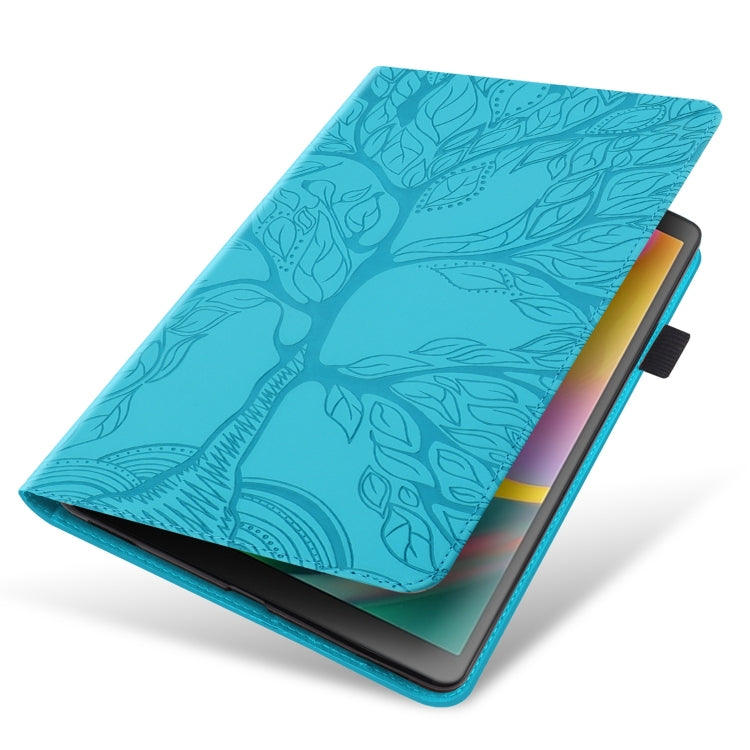 For Samsung Galaxy Tab S9+ Life Tree Series Horizontal Flip Leather Tablet Case(Lake Blue) - Galaxy Tab S9+ Cases by PMC Jewellery | Online Shopping South Africa | PMC Jewellery | Buy Now Pay Later Mobicred