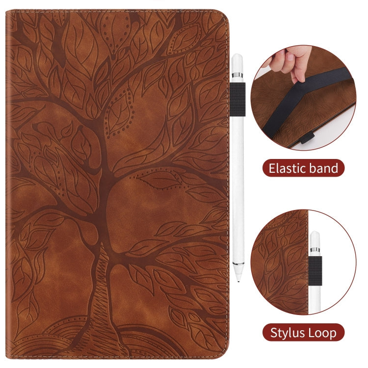 For Samsung Galaxy Tab S9 Ultra Life Tree Series Horizontal Flip Leather Tablet Case(Brown) - Galaxy Tab S9 Ultra Cases by PMC TechLife | Online Shopping South Africa | PMC TechLife
