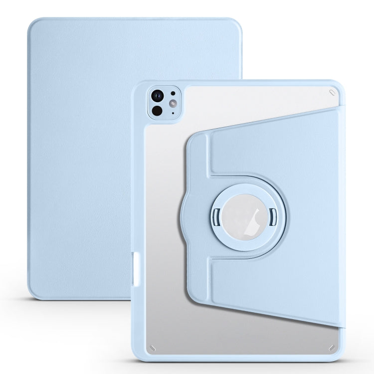 For iPad Pro 11 2024 Acrylic 360 Rotation Detachable Leather Tablet Case(Ice Blue) - iPad Pro 11 2024 Cases by PMC Jewellery | Online Shopping South Africa | PMC Jewellery | Buy Now Pay Later Mobicred
