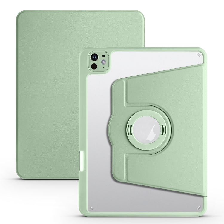 For iPad Pro 11 2024 Acrylic 360 Rotation Detachable Leather Tablet Case(Green) - iPad Pro 11 2024 Cases by PMC TechLife | Online Shopping South Africa | PMC TechLife | Buy Now Pay Later Mobicred
