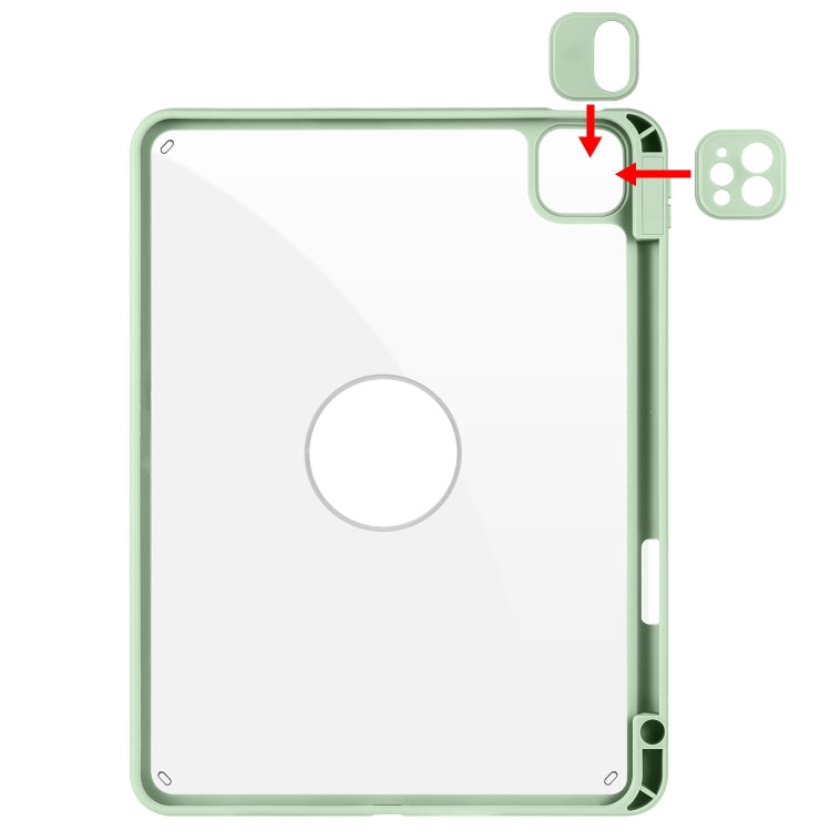 For iPad Pro 11 2024 Acrylic 360 Rotation Detachable Leather Tablet Case(Green) - iPad Pro 11 2024 Cases by PMC TechLife | Online Shopping South Africa | PMC TechLife | Buy Now Pay Later Mobicred