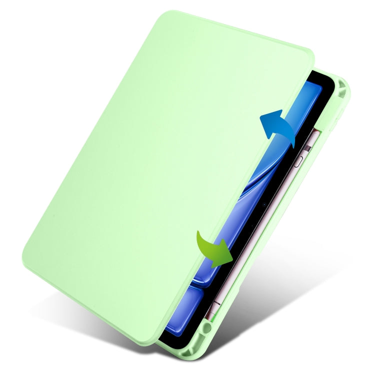 For iPad Air 13 2024 Acrylic 360 Rotation Detachable Leather Tablet Case(Green) - iPad Air 13 2024 Cases by PMC Jewellery | Online Shopping South Africa | PMC Jewellery | Buy Now Pay Later Mobicred