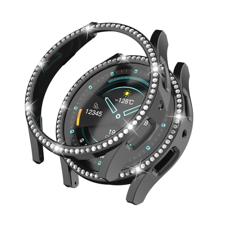 For Samsung Galaxy Watch 6 40mm Diamond Hollow PC Watch Protective Case(Black) - Watch Cases by PMC TechLife | Online Shopping South Africa | PMC TechLife