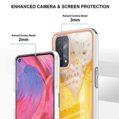 For OPPO A74 / A93 5G / A54 5G / A93s 5G Electroplating Marble Dual-side IMD Phone Case(Draft Beer) - OPPO Cases by PMC Jewellery | Online Shopping South Africa | PMC Jewellery | Buy Now Pay Later Mobicred