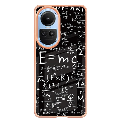 For OPPO Reno10 5G Global Electroplating Marble Dual-side IMD Phone Case(Equation) - OPPO Cases by PMC Jewellery | Online Shopping South Africa | PMC Jewellery | Buy Now Pay Later Mobicred