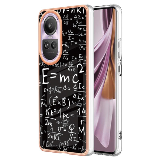 For OPPO Reno10 Pro 5G Global Electroplating Marble Dual-side IMD Phone Case(Equation) - OPPO Cases by PMC Jewellery | Online Shopping South Africa | PMC Jewellery | Buy Now Pay Later Mobicred