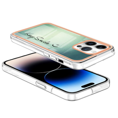 For iPhone 16 Pro Electroplating Marble Dual-side IMD Phone Case(Smile) - iPhone 16 Pro Cases by PMC Jewellery | Online Shopping South Africa | PMC Jewellery | Buy Now Pay Later Mobicred