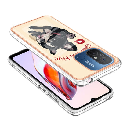 For Xiaomi Redmi 12C / 11A 4G Electroplating Marble Dual-side IMD Phone Case(Lucky Dog) - Xiaomi Cases by PMC Jewellery | Online Shopping South Africa | PMC Jewellery | Buy Now Pay Later Mobicred