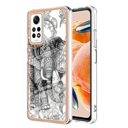 For Xiaomi Redmi Note 12 Pro 4G Global Electroplating Marble Dual-side IMD Phone Case(Totem Elephant) - Xiaomi Cases by PMC Jewellery | Online Shopping South Africa | PMC Jewellery | Buy Now Pay Later Mobicred