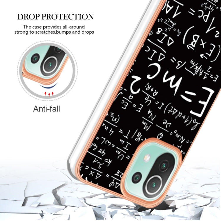 For Xiaomi 11 Lite Electroplating Marble Dual-side IMD Phone Case(Equation) - free shipping - PMC TechLife - Order now!