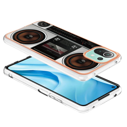 For Xiaomi 11 Lite Electroplating Marble Dual-side IMD Phone Case(Retro Radio) - Xiaomi Cases by PMC Jewellery | Online Shopping South Africa | PMC Jewellery | Buy Now Pay Later Mobicred