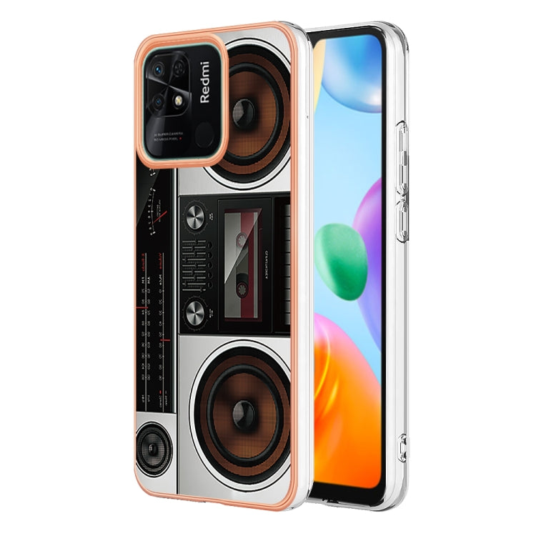 For Xiaomi Redmi 10C Electroplating Marble Dual-side IMD Phone Case(Retro Radio) - Xiaomi Cases by PMC Jewellery | Online Shopping South Africa | PMC Jewellery | Buy Now Pay Later Mobicred